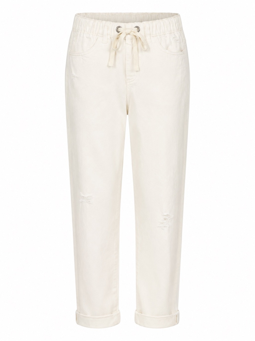 Aerie relaxed drawstring white jeans, XXS